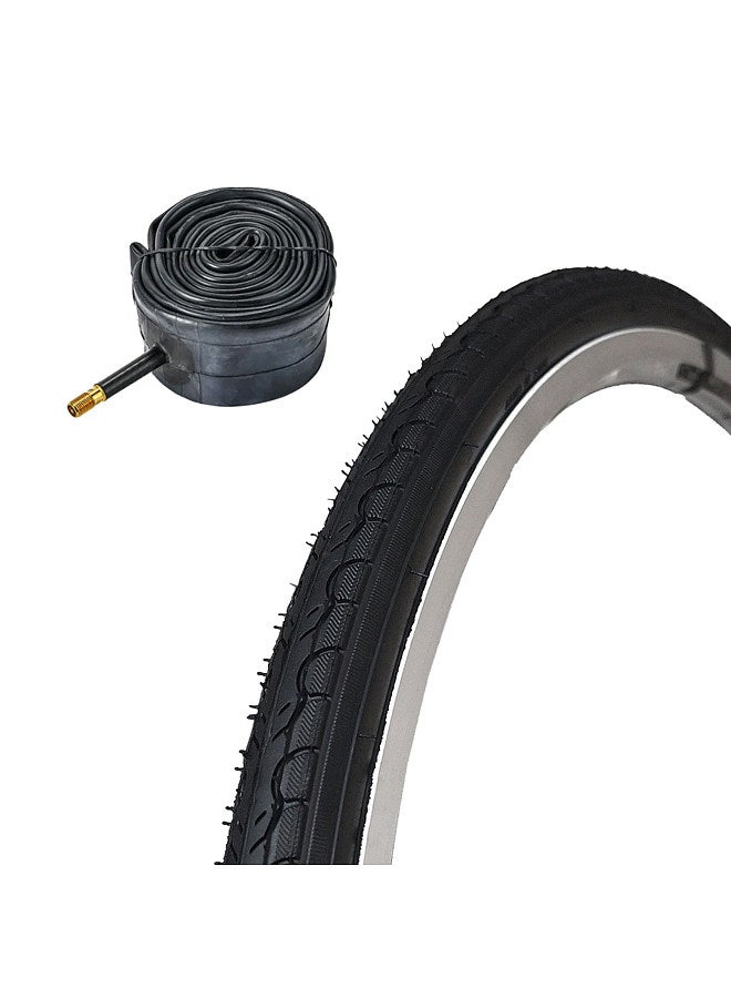 Bike Tires Set for 700C/26 Inch Mountain Bikes or City Bikes Road Bikes Mixed Rubber Bicycle Tires