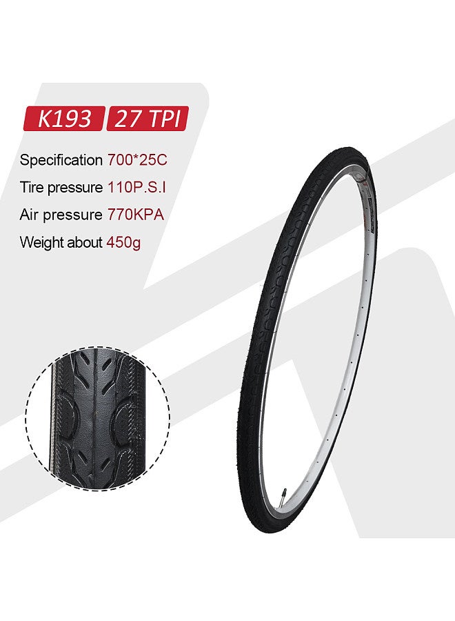 Bike Tires Set for 700C/26 Inch Mountain Bikes or City Bikes Road Bikes Mixed Rubber Bicycle Tires