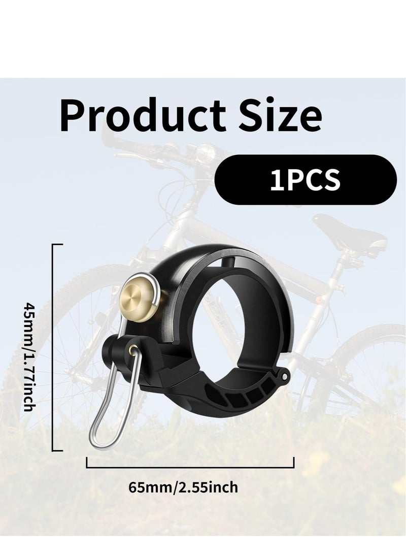 Bike Bell, Mountain Bicycle Bell, 80 db Loudness, with Loud Crisp Clear Sound, Hidden Design, Bike Bell Kids Adult Cycle Bell Fits 22.2-31.8 Mm