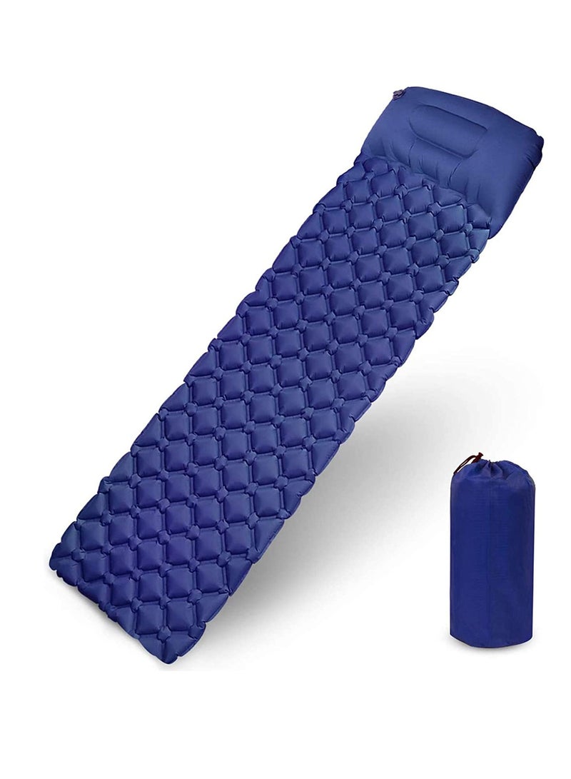 Inflatable Sleeping Mat Pad, Ultralight Camping Mattress with Pillow, Waterproof Leak proof Inflating Single Bed, Portable Air Pad Mat for Backpacking,Camping,Travel