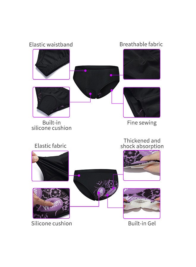 Women Cycling Underwear Gel Padded Bike Shorts MTB Bicycle Briefs Undershorts