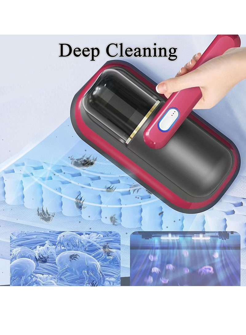 Bed Vacuum Cleaner Upgraded Cordless UV Vacuum Cleaner, Handheld deep Mattress Vacuum Cleaner, Effectively Cleans Bedding, Sofas, Carpets and Other Fabric Surfaces