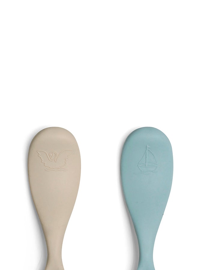 Silicone Feeding Spoon Set Of 2 Short