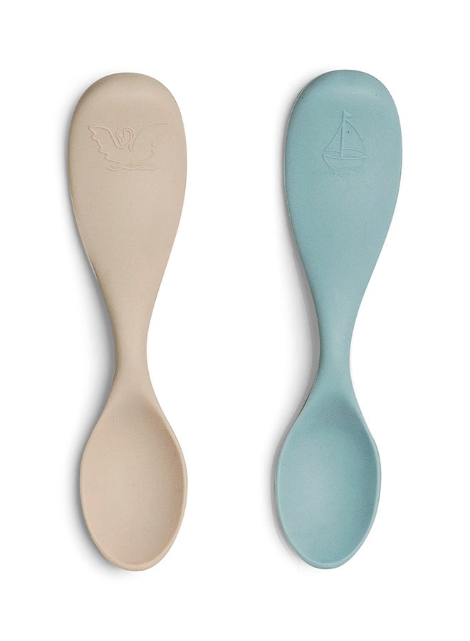 Silicone Feeding Spoon Set Of 2 Short