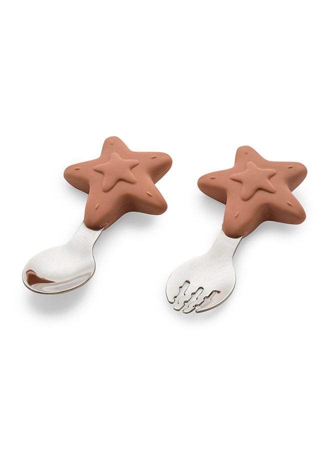 Set Of 2 Fork And Spoon - Stars