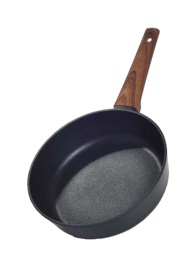 Deep Frying Pan Vega Series Aluminum Greblon C3 + Peek Coating Black/Brown 24cm