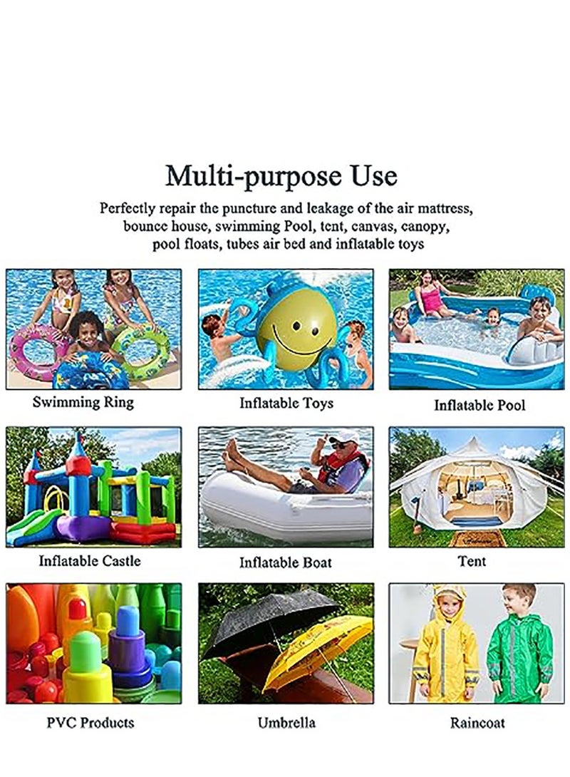 TPU Pool Patch Repair Kit 7cm*200cm Waterproof Roll Inflatable Repair Patch Tape for Air Mattress Inflatable Tent Swimming Pool Bounce House Canvas Canopy Pool Floats Tubes Air Bed