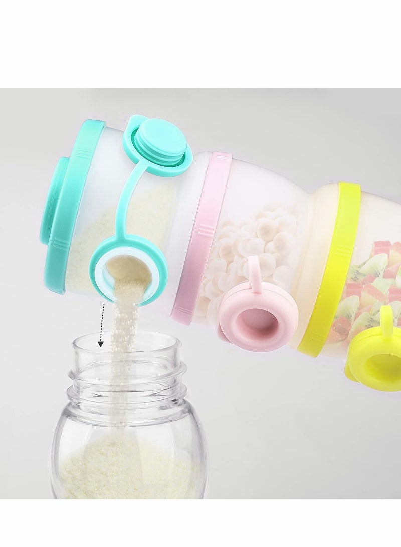 Baby Formula Dispenser, Stackable Milk Powder Formula Container Formula Holder Snack Fruit Biscuits Storage for Travel, On-The-Go, BPA Free, 3 Compartments