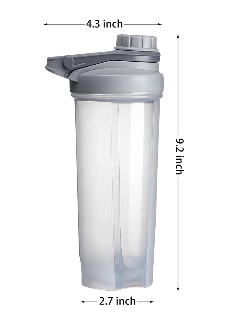 Fitness Shaker Bottle, Fitness Sports Classic Protein Shaker Bottle, BPA Free, Professional Fitness cup Fashionable Portable Sport Plastic Water Shaker Bottle for Exercise