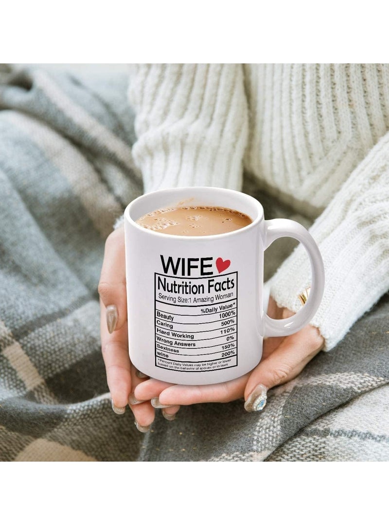 Husband and Wife Nutrition Facts Mugs Couple Coffee Mugs Husband and Wife Gifts His and Her Coffee Mugs Set Gifts Couple Valentine's Day Anniversary Wedding Gifts for Couple Husband Wife 11Oz