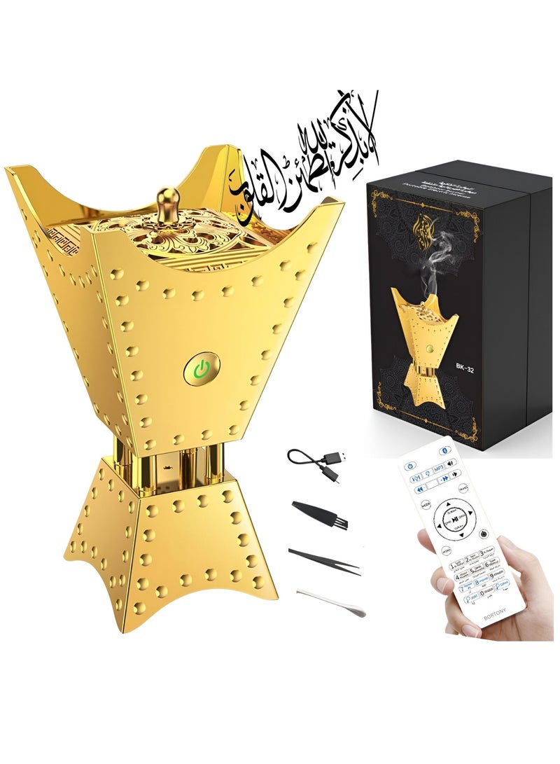Bakhoor Incense Burner Smart Electric Bakhoor Burner Rechargeable Aroma Diffuser Ideal for Home Office Middle Eastern Style Tabletop Electric Bakhoor Burner