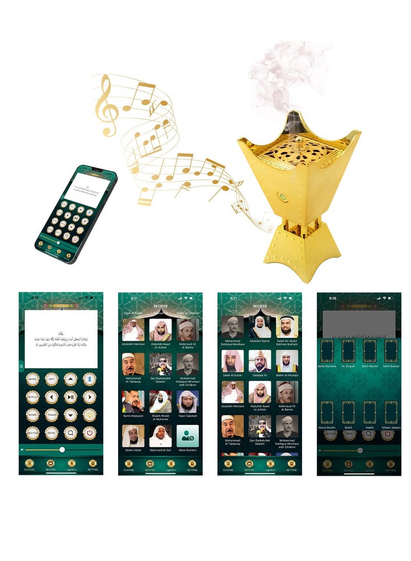 Bakhoor Incense Burner Smart Electric Bakhoor Burner Rechargeable Aroma Diffuser Ideal for Home Office Middle Eastern Style Tabletop Electric Bakhoor Burner