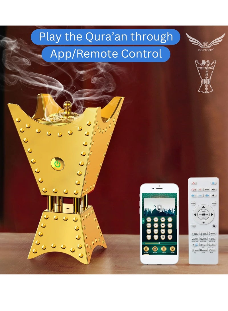 Bakhoor Incense Burner Smart Electric Bakhoor Burner Rechargeable Aroma Diffuser Ideal for Home Office Middle Eastern Style Tabletop Electric Bakhoor Burner