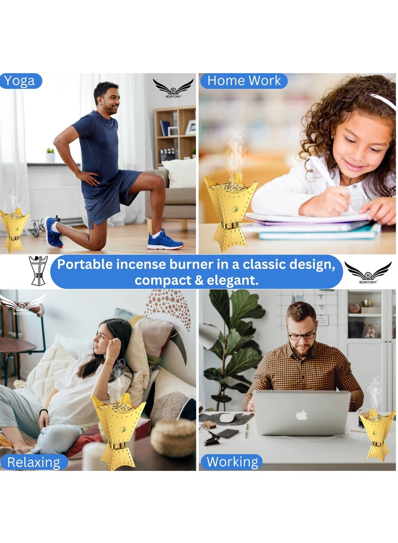 Bakhoor Incense Burner Smart Electric Bakhoor Burner Rechargeable Aroma Diffuser Ideal for Home Office Middle Eastern Style Tabletop Electric Bakhoor Burner