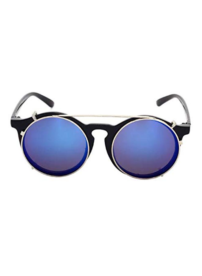 Retro Round Punk Double Decker Sunglasses
