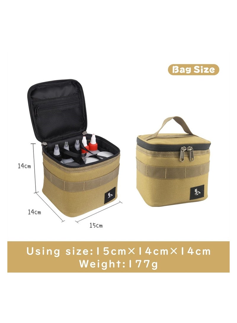 Portable Spice Bag with 9 Seasoning Bottles, Travel Spice Kit, Outdoor Spice Container Seasoning Bottle Holder, Separable Storage Bag for Outdoor Travel Camping BBQ Picnic