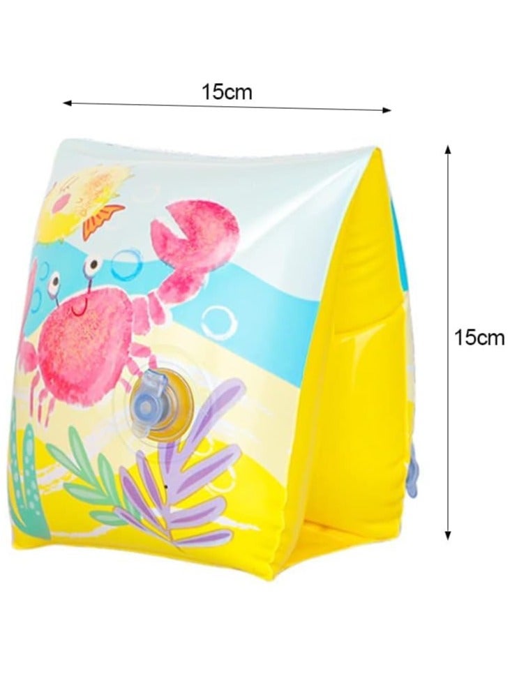 Inflatable Swim Arm Bands Armband for Kids Cute Children Swimming Floatation Sleeves Water Rings Rollup Floats Tube Armlets Swim Floater Sleeves Swimming Arm Floaties Learning Swim Training Aids