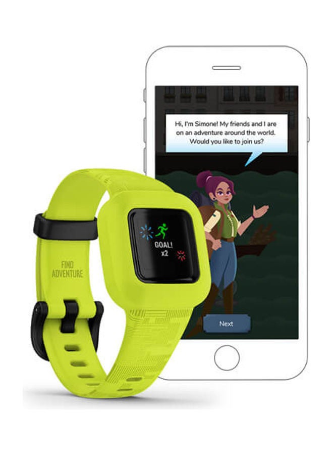 Vivofit Jr. 3 - 14.11MM - Replace Battery Lasts Up To 1 Year , Scratch Resistant , Step Tracking , Sleep Tracking , Parental Control , Child Tracking , iOS and Android Compatible Green