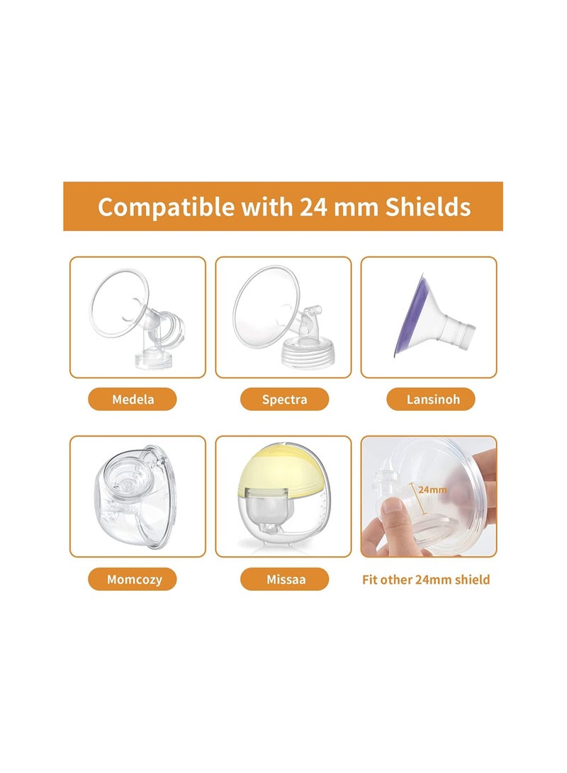 Breast Pump Accessory for S9 Pro S12 Pro Breast Pump Pump Parts Replace Wearable Breast Pump Shield to Reduce 24mm Down to 15mm 17mm 19mm 21mm 4 Pack