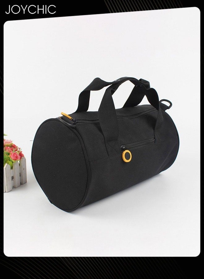 Casual Lightweight Roll Sport Bag Waterproof Travel Clothes Storage Bag Wear-resistant Gym Sack for Women Men Dance Swim Yoga Fitness Black Large Size