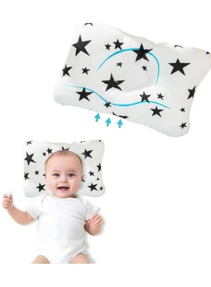 Unisex Pillow, Airmesh Breathable Cool 100% Cotton, Portable Travel Pillow, Super Soft Organic Cotton Baby Pillow Control Sweat, MultiFunctual Small Pillow, 22x18cm