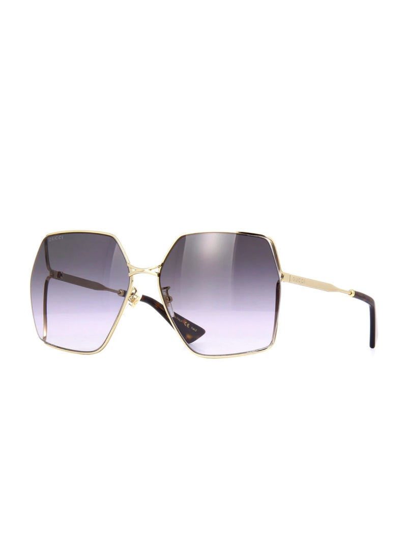women's UV resistant fashionable full frame sunglasses 65mm retro sunglasses gray/black gradient GG0817S