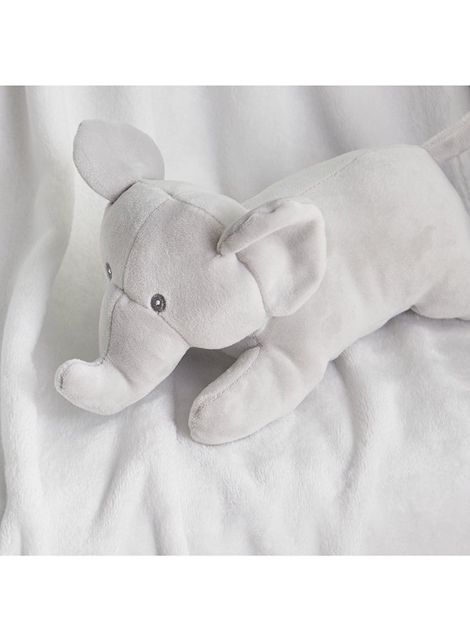 Playland 2-Piece Elephant Blanket and Toy Set 100 x 75 cm