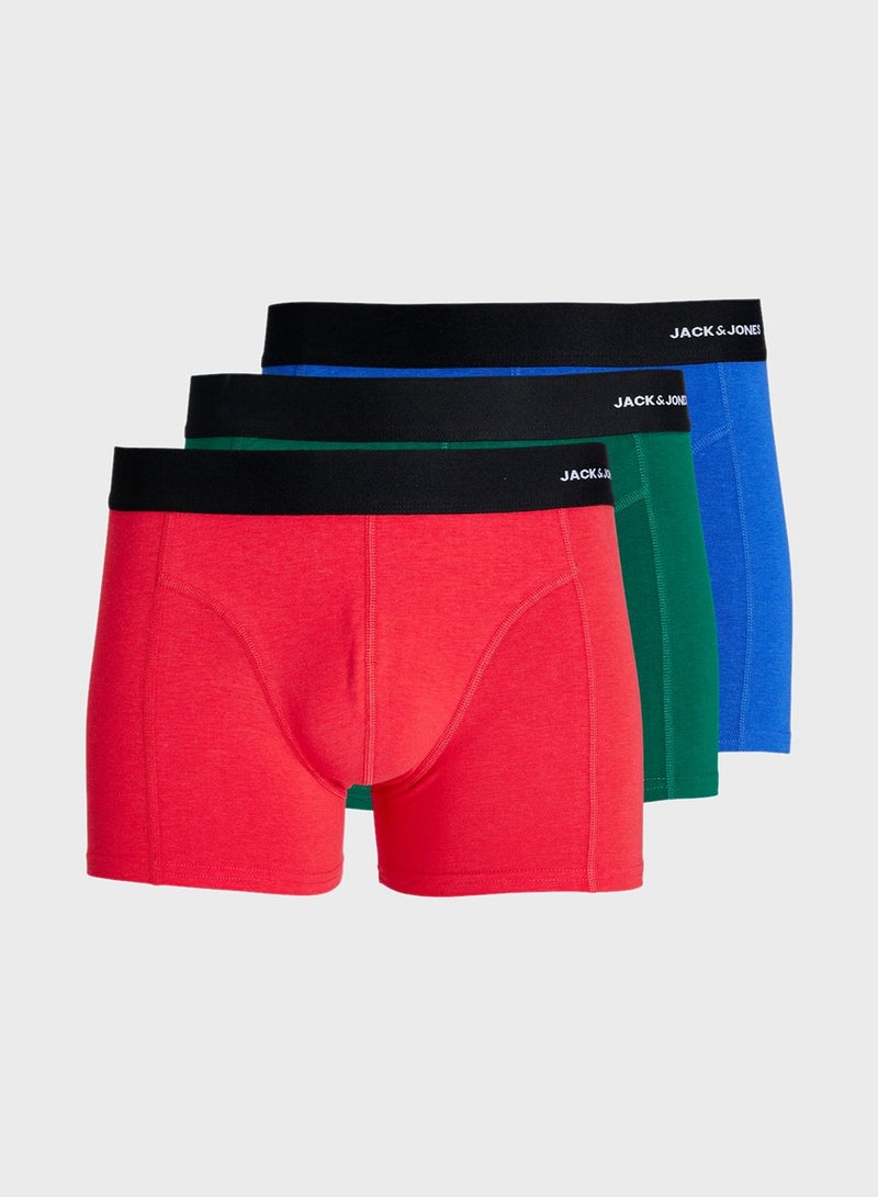 jaclucas multicolor 3 pack logo band trunks