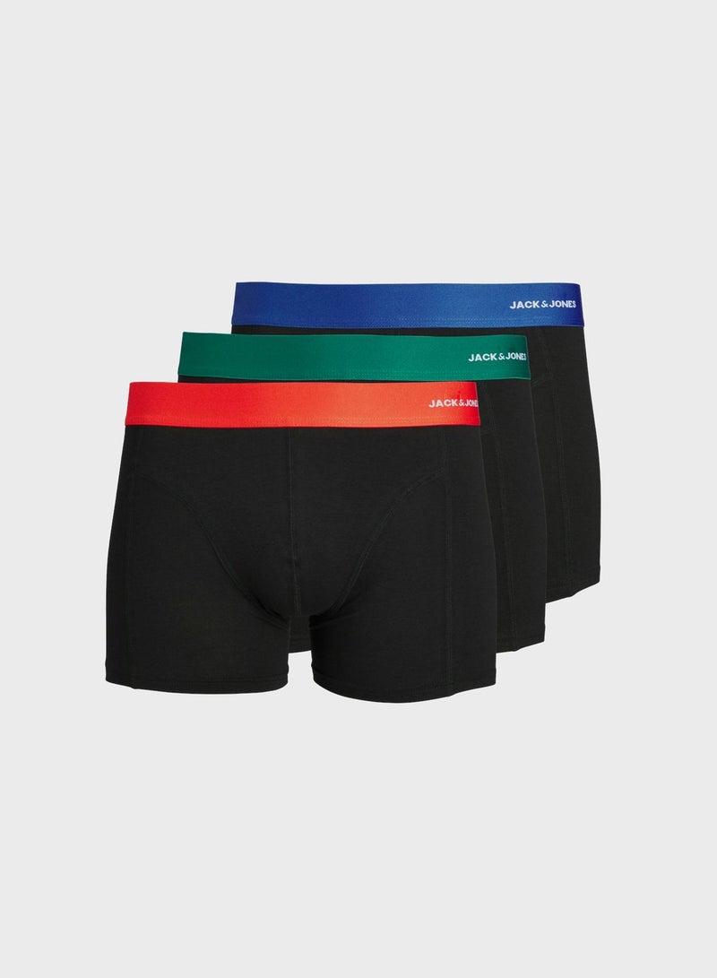 jaclucas multicolor 3 pack logo band trunks