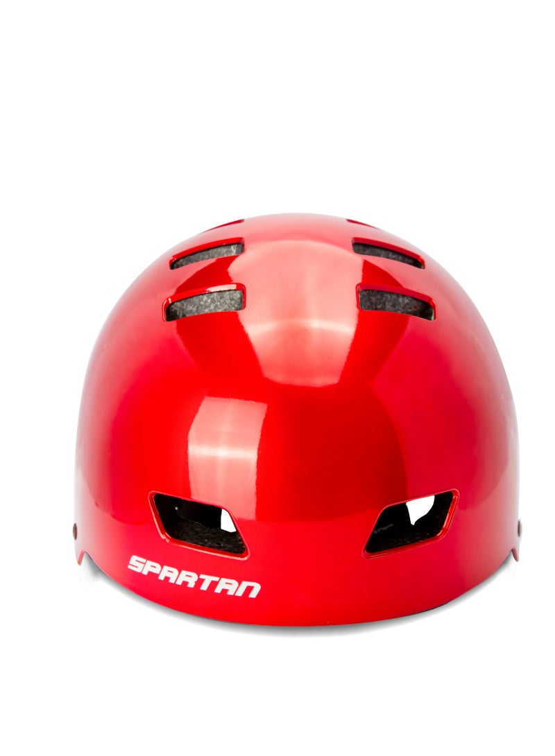 Spartan Mirage Kids Helmet (Satin Red) for Kids Ages 6-14; Multi-Sport Boys and Girls Scooter, Bike and Skateboard Helmet