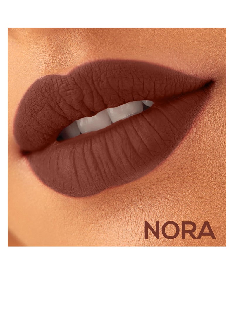 RENEE Marble Liquid Lipstick  LM03 Nora 4.5ml  Rich Color Payoff and Matte Finish| Weightless Unique Long Lasting Formula   Transfer and Smudge Proof  Enriched with Vitamin E and Jojoba Oil