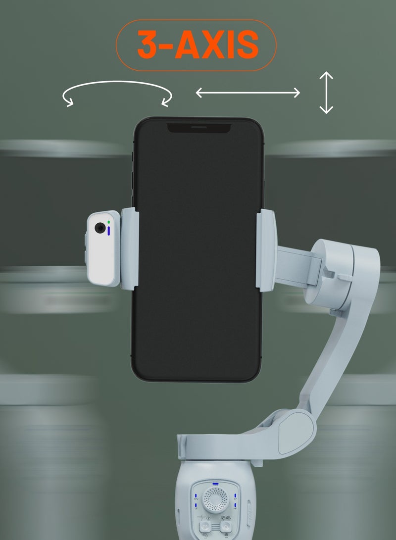 2000 mAh 3-Axis Gimbal Stabilizer Al Tracking & Gestures & IOS/Android APP Gray - AI tracking