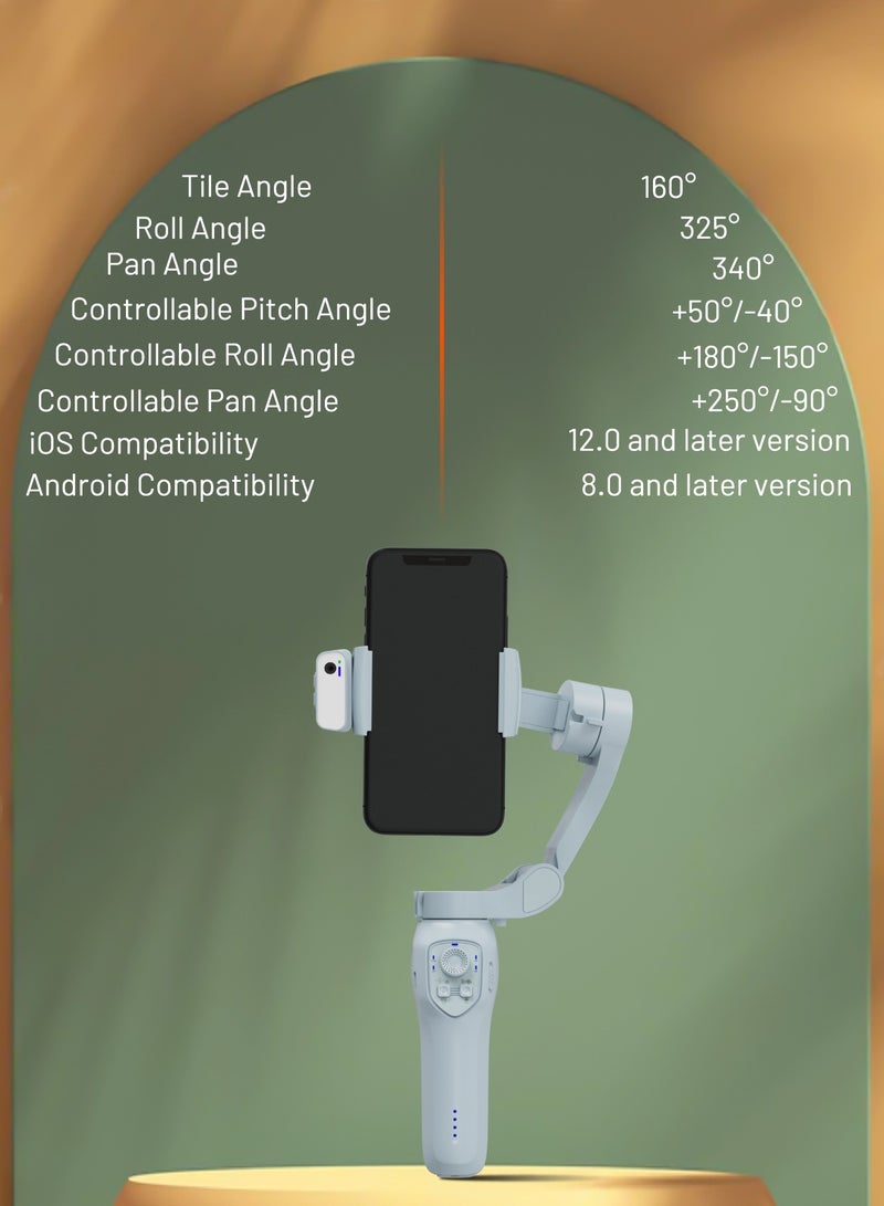 2000 mAh 3-Axis Gimbal Stabilizer Al Tracking & Gestures & IOS/Android APP Gray - AI tracking