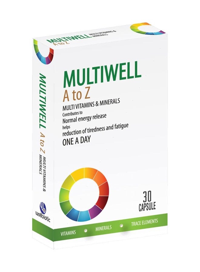 Multiwell: Comprehensive Multi-Vitamins & Minerals 30 Capsules