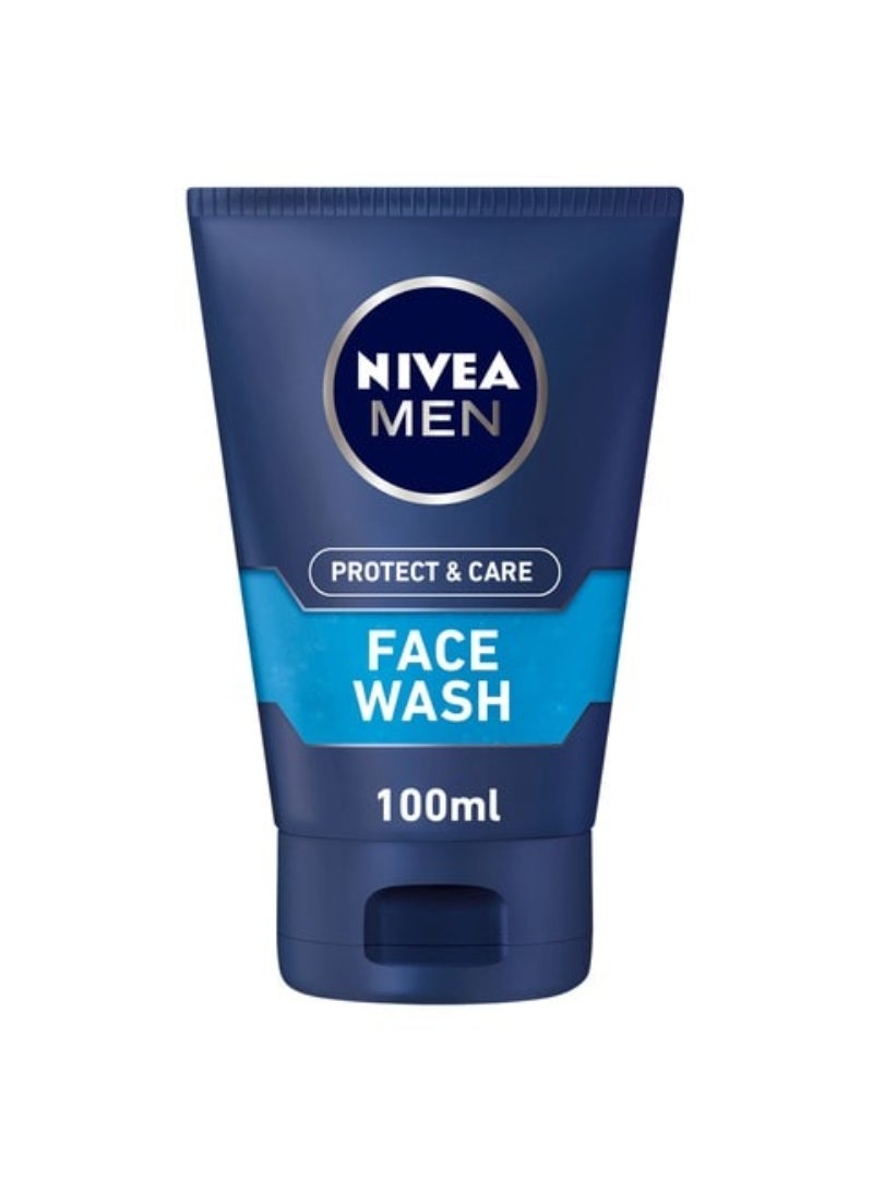 NIVEA MEN Protect And Care Face Wash With Active Charcoal 100ml