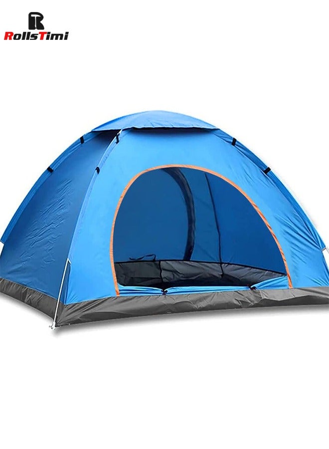 Tent Outdoor Large Fully Automatic Single-Layer Tent 3-4 People's Anti-Storm rain Double Camping Tent 200x 200 x145cm