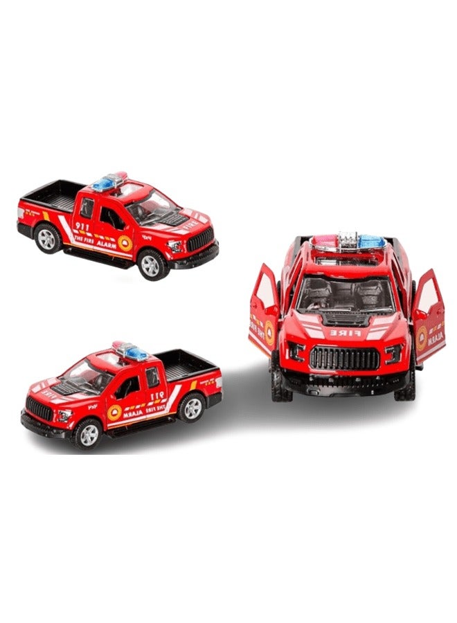 3pcs Police Car Pull-Back Metal Strong Car Toy for Boys and Girls