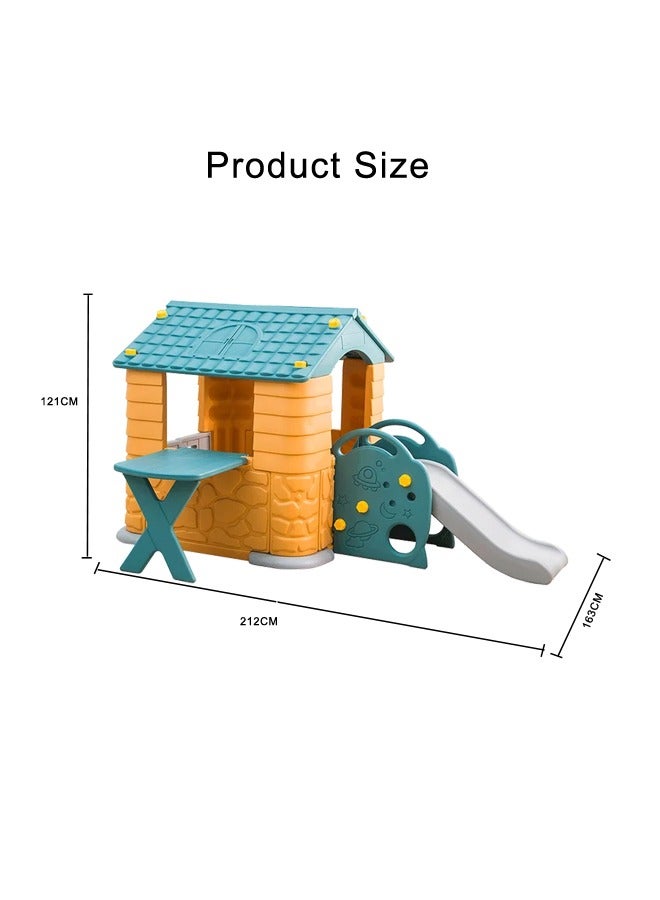 Garden Plastic House Hold Items Toys Indoor Kids Playhouse with Slide and Table