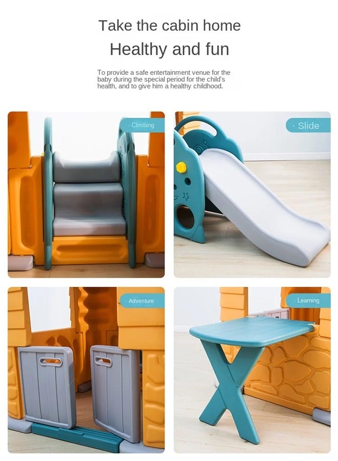 Garden Plastic House Hold Items Toys Indoor Kids Playhouse with Slide and Table