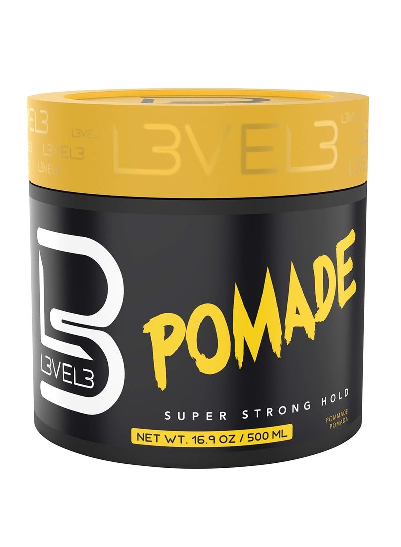 Level 3 Pomade - Improves Hair Strength and Volume Long-Lasting Hold Infused with Keratin 500ml