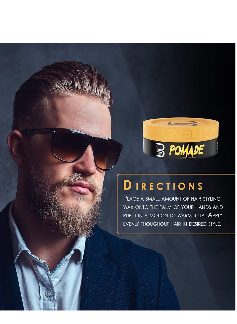 Level 3 Pomade - Improves Hair Strength and Volume Long-Lasting Hold Infused with Keratin 500ml