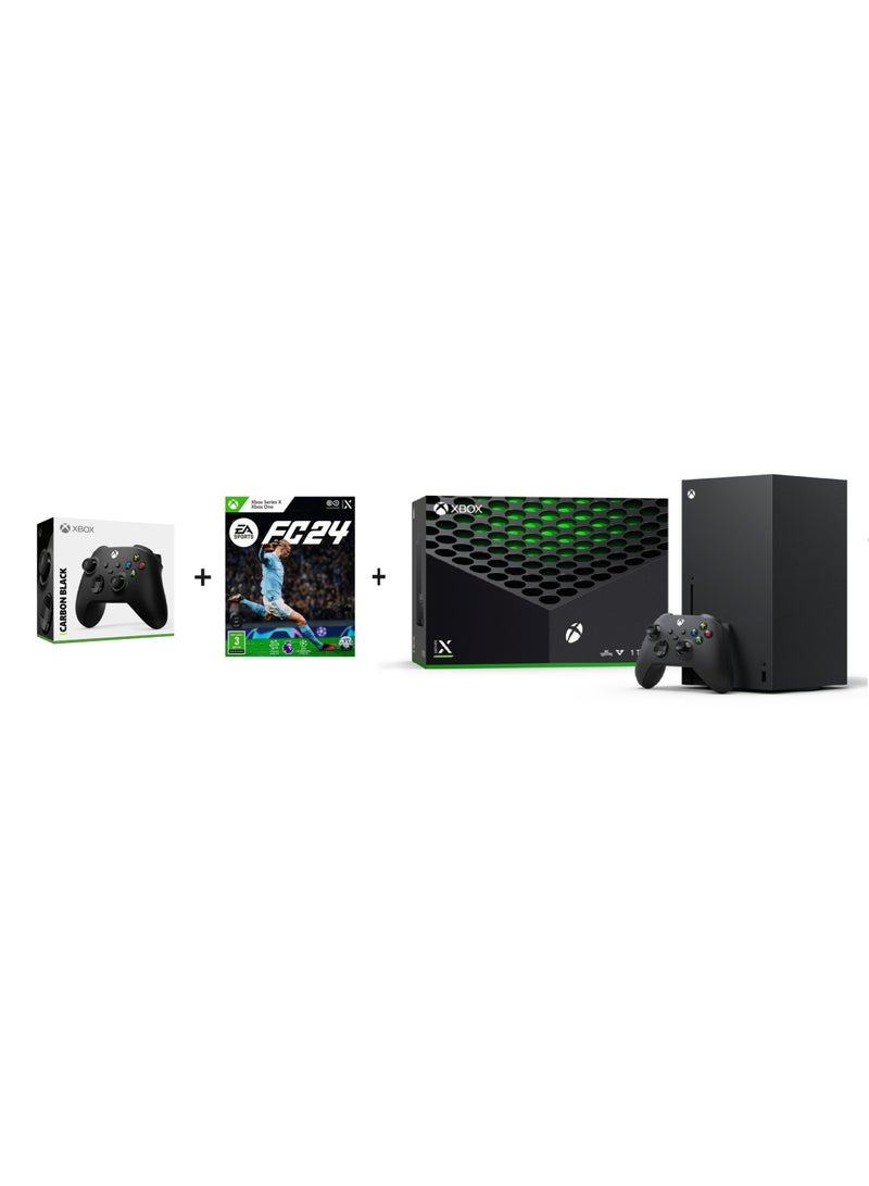 Xbox Series X 1TB Console (Disc Version)  with 2 Controllers and EA FC 24 KSA VERSION