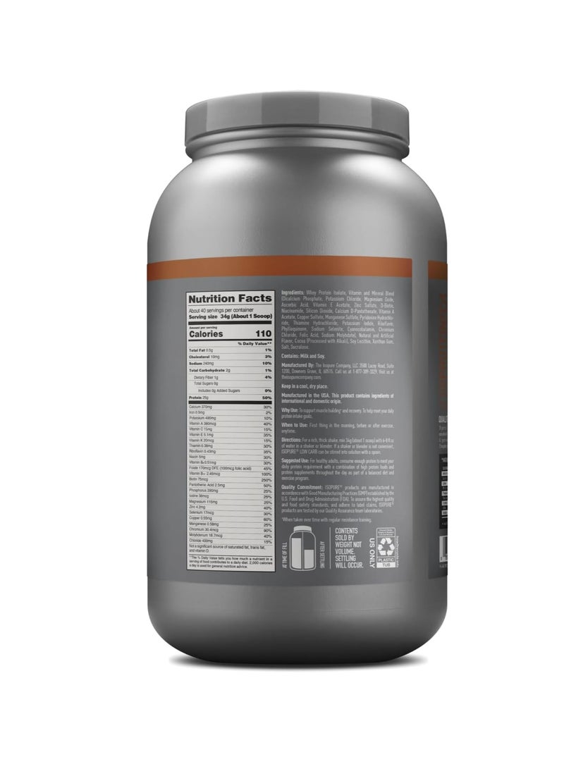 NB Isopure Zero Carb 100% Whey Protein Powder 3lb Chocolate Peanut Butter