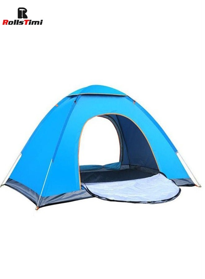 Portable Outdoor Camping Tent,Automatic Pop Up Beach Tent 3-4 Person Family Tents