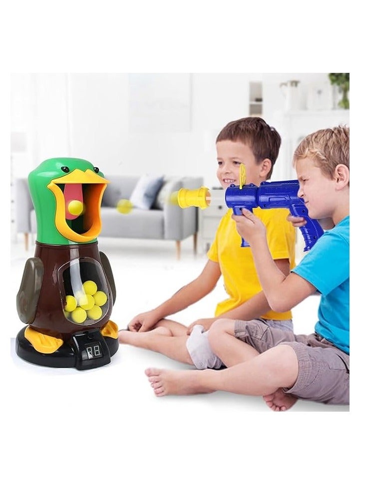 Target Shooter Battle Toy with LCD Score Record and 2 Air Pump Guns and 24 Soft Foam Ball Bullets and 2 Goggles, Interactive Electronic Games Toys Gift for Boys and Girls