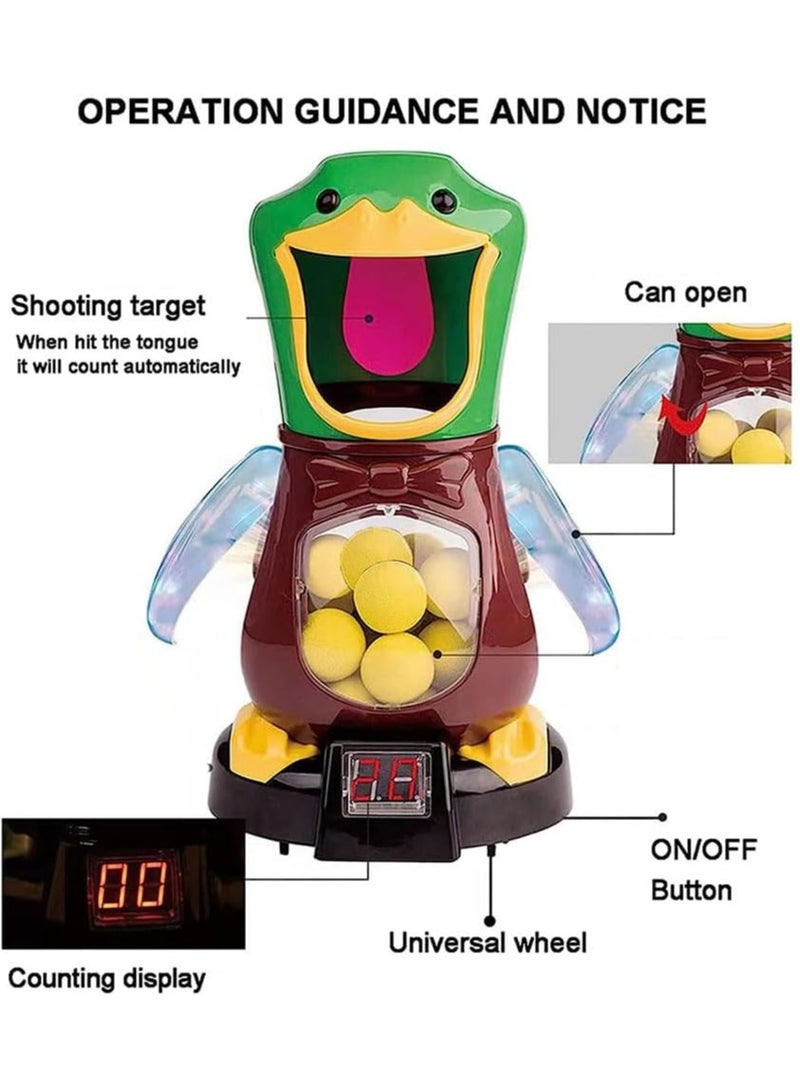 Target Shooter Battle Toy with LCD Score Record and 2 Air Pump Guns and 24 Soft Foam Ball Bullets and 2 Goggles, Interactive Electronic Games Toys Gift for Boys and Girls