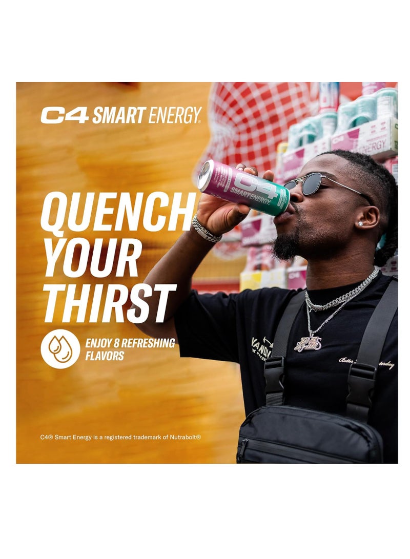 C4 Smart Energy Drink Sparkling Blue Raspberry 355 ml Pack of 12