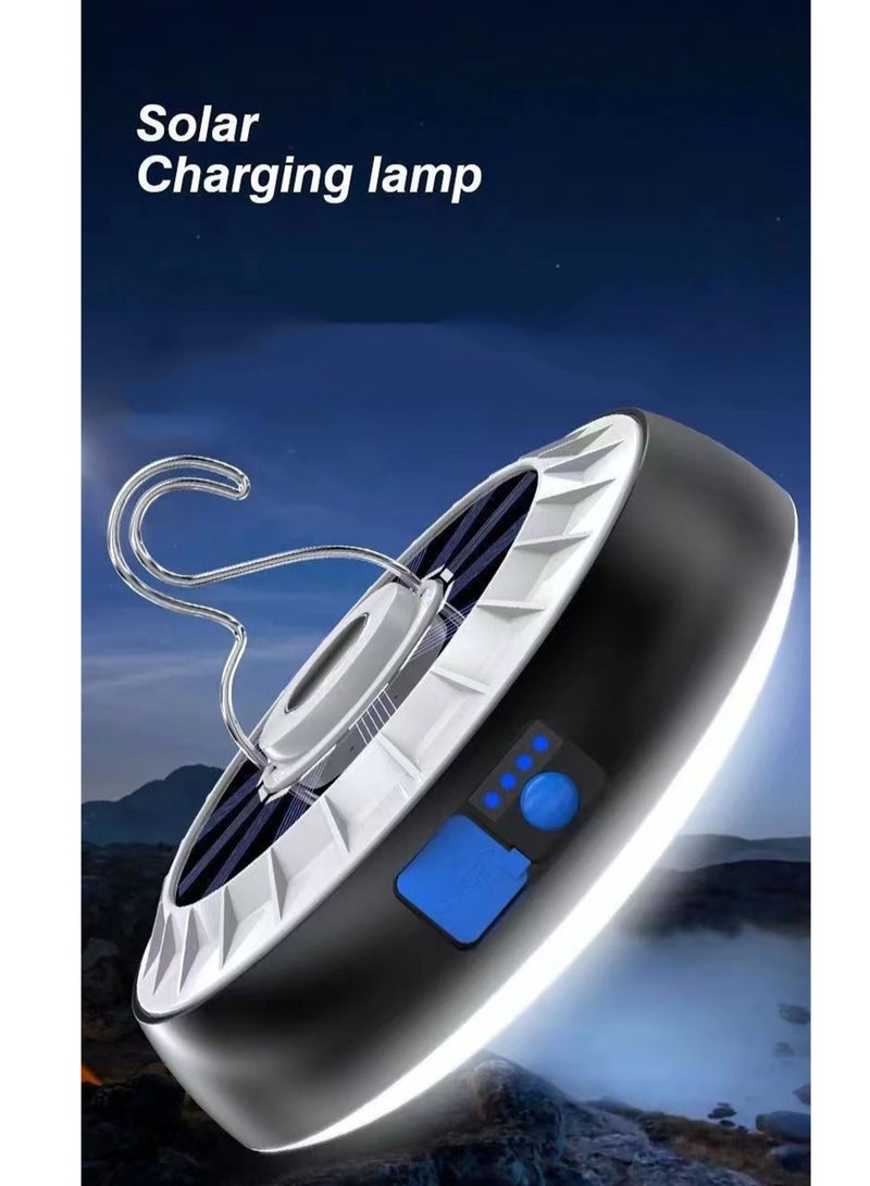 Camping Lights, Solar Camping Lantern Magnetic Tent Light, Portable LED Camping Light for Tents with Hook, Battery Powered Camping Accessories for Emergency, Fishing [Energy Class A+++]