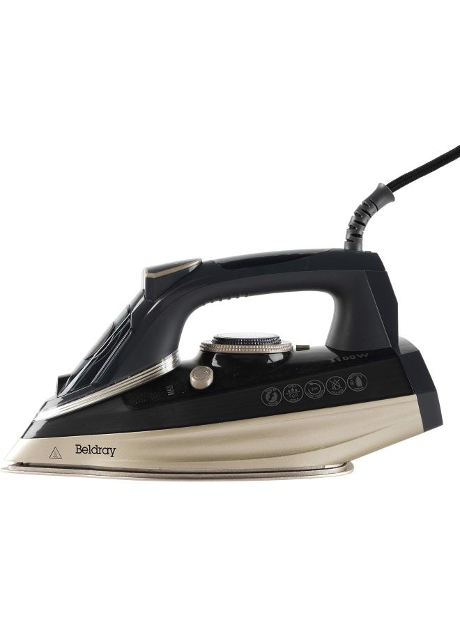 Beldray Ultra Ceramic Steam Iron with Dual Soleplate Technology Black