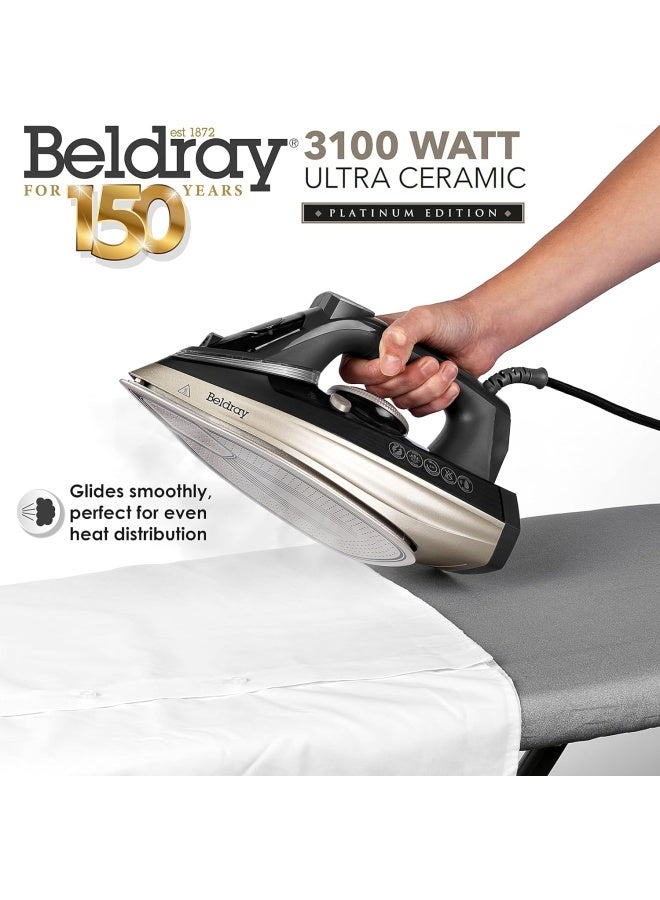 Beldray Ultra Ceramic Steam Iron with Dual Soleplate Technology Black